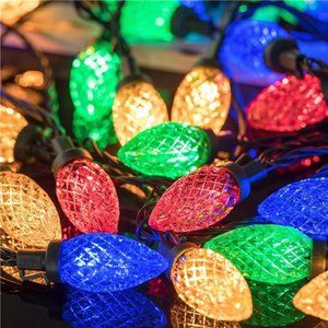 100LED 81 FT C9 Christmas String Lights Plug in String Lights 8 Modes
